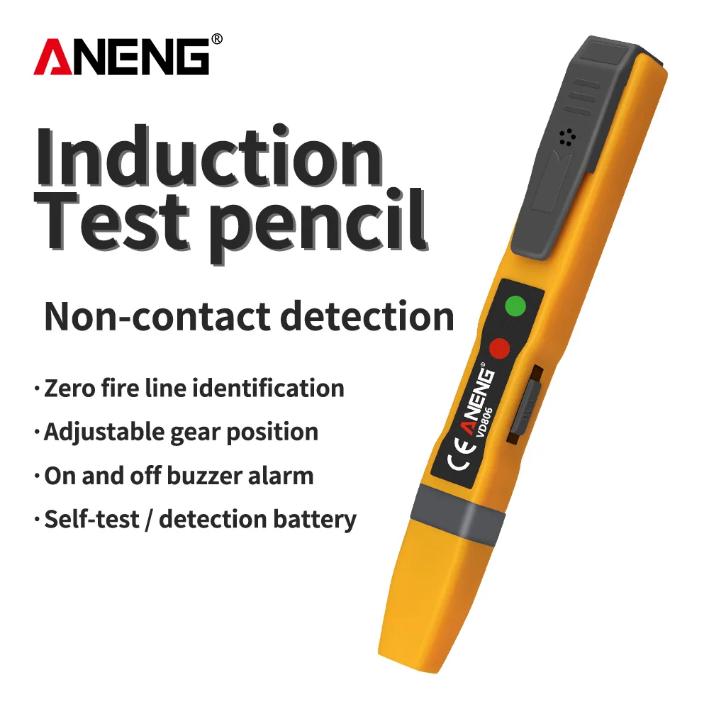 ANENG VD806 AC/DC Бесконтактный детектор напряжения электрическая Ручка тест er непрерывность батареи тест карандаш со звуковым сигналом светильник