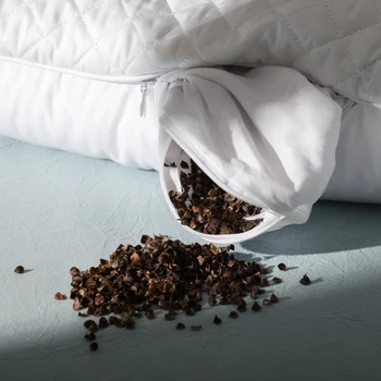 

2020 New Bedding Pillow Sleeping Pillow Buckwheat +polyester Fiber AB Pillow Health Neck Side Side Double Shell 48*74 Buckwheat