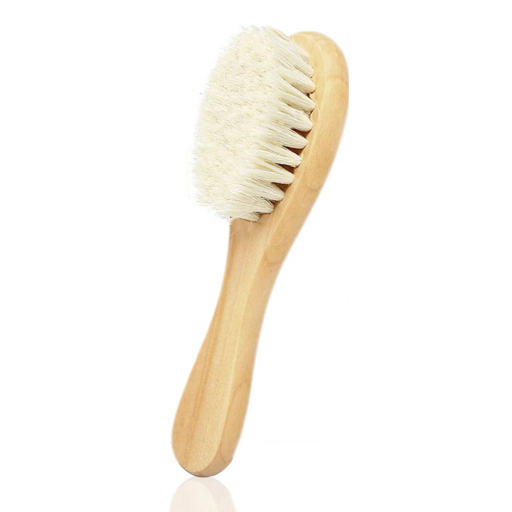 Brosse A Cheveux Avec Manche En Bois Pour Bebe Poils De Chevre Souples Peigne Masseur De Tete Pour Nouveau Ne Aliexpress