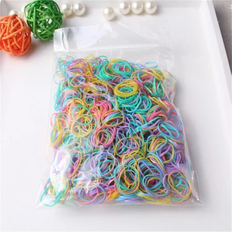5 LEVAO 1000 шт./лот Для женщин Цвета Scrunchies эластичный повязка на голову Детские головные повязки резинкой нарисованной длинноволосой девочкой, галстуком-бабочкой резинка для волос аксессуары для волос - Цвет: 5