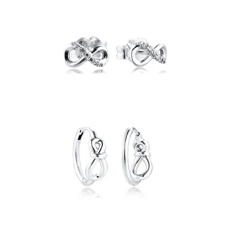 

GPY Earrings for Women Infinity Knot Stud Earring Pendientes Kolczyki Earings Aretes Brincos 925 sterling silver Fashion Jewelry