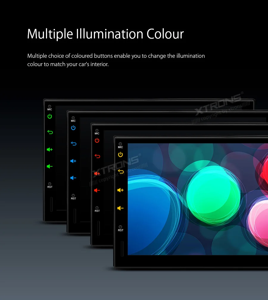 Top XTRONS Universal 7" Head Unit Android 9.0 Car Multimedia Player Radio Stereos 1080p Video Steering wheel GPS RCA OBD NO DVD 5