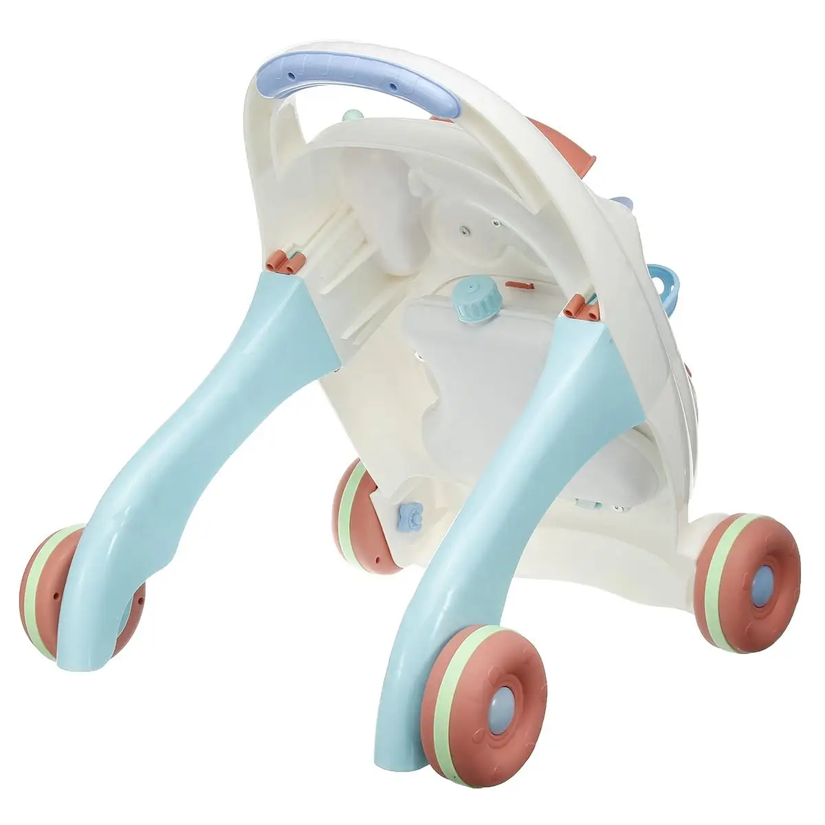 2-в-1 ABS ходунки игрушки Многофункциональный Non-slip тележки для малышей с подставкой музыкальная ходунки с водяным баком для детей ясельного возраста