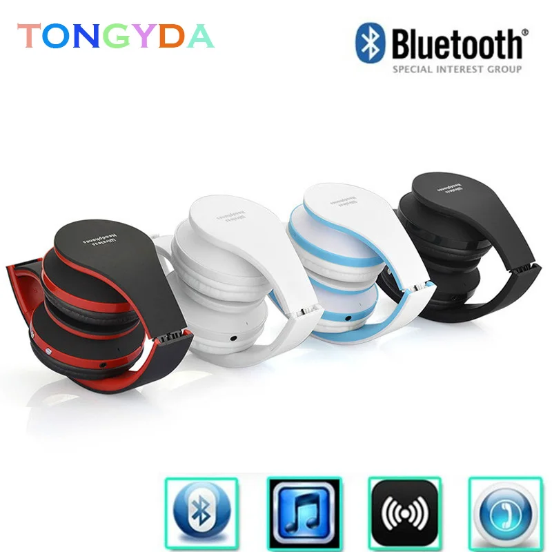 Bluetooth 5,0 гарнитура Накладные беспроводные наушники Складные стерео игровые наушники с микрофоном для телефона Pc tv Xiaomi Iphone huawei