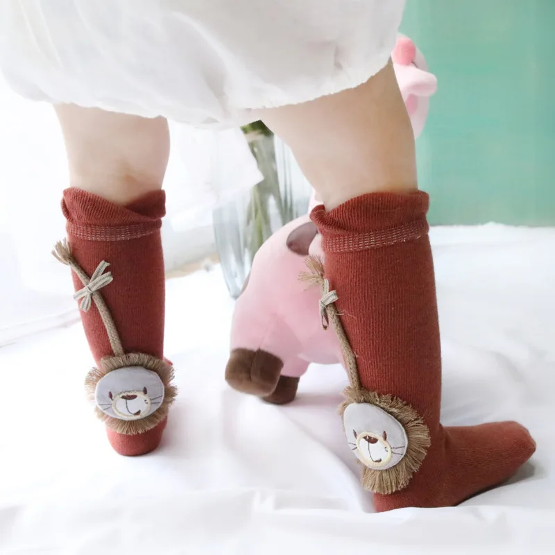 

Clearance!!! Toddler Knee High Socks for Newborns Print Catoon Animal Lion Baby Boys Girls Kids Long Sock Breathable Infant Sock