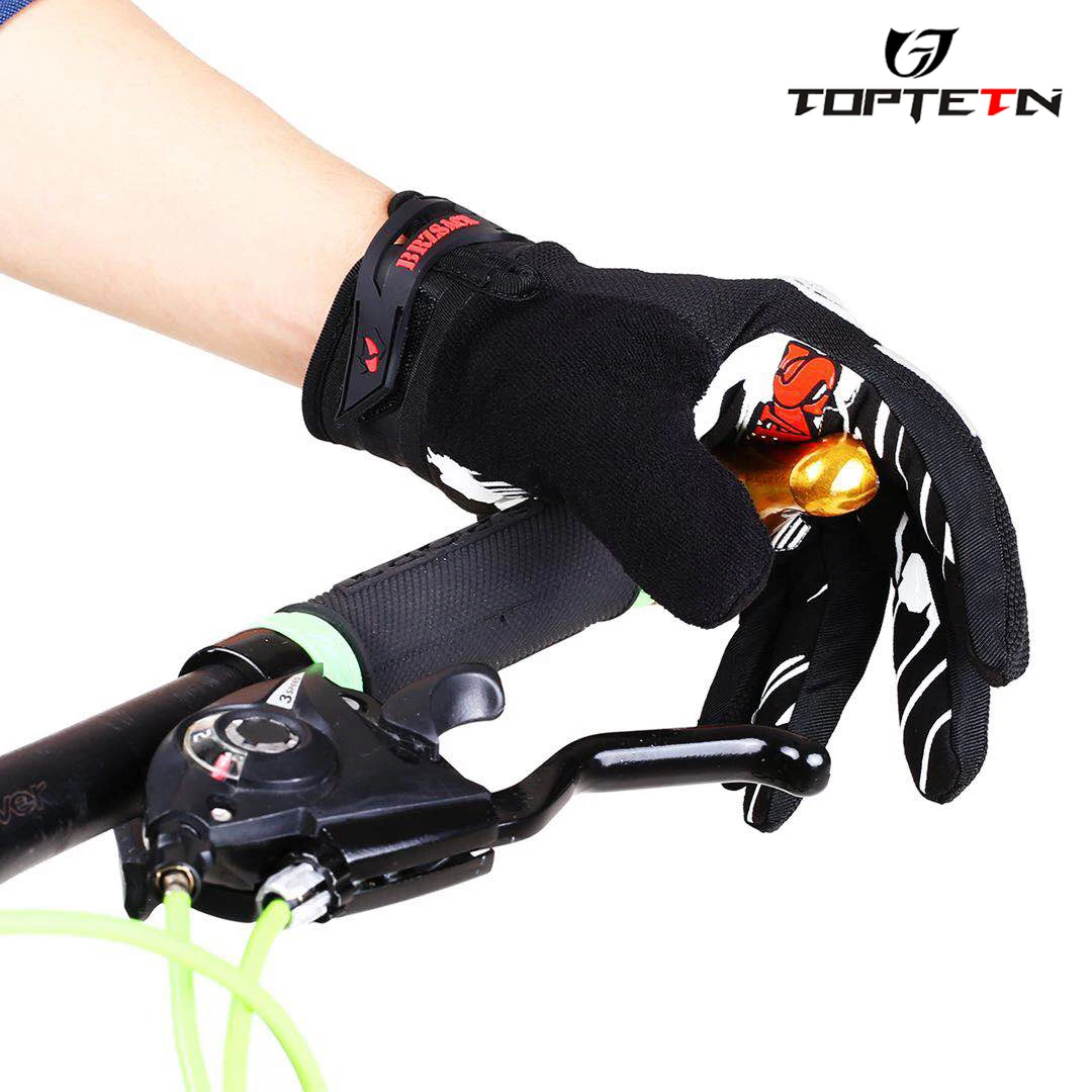 TOPTETN полный палец Сенсорный экран велосипедные перчатки MTB велосипед, перчатки, гель Мягкий Открытый Спортивные Перчатки для фитнеса велосипед лыжные перчатки