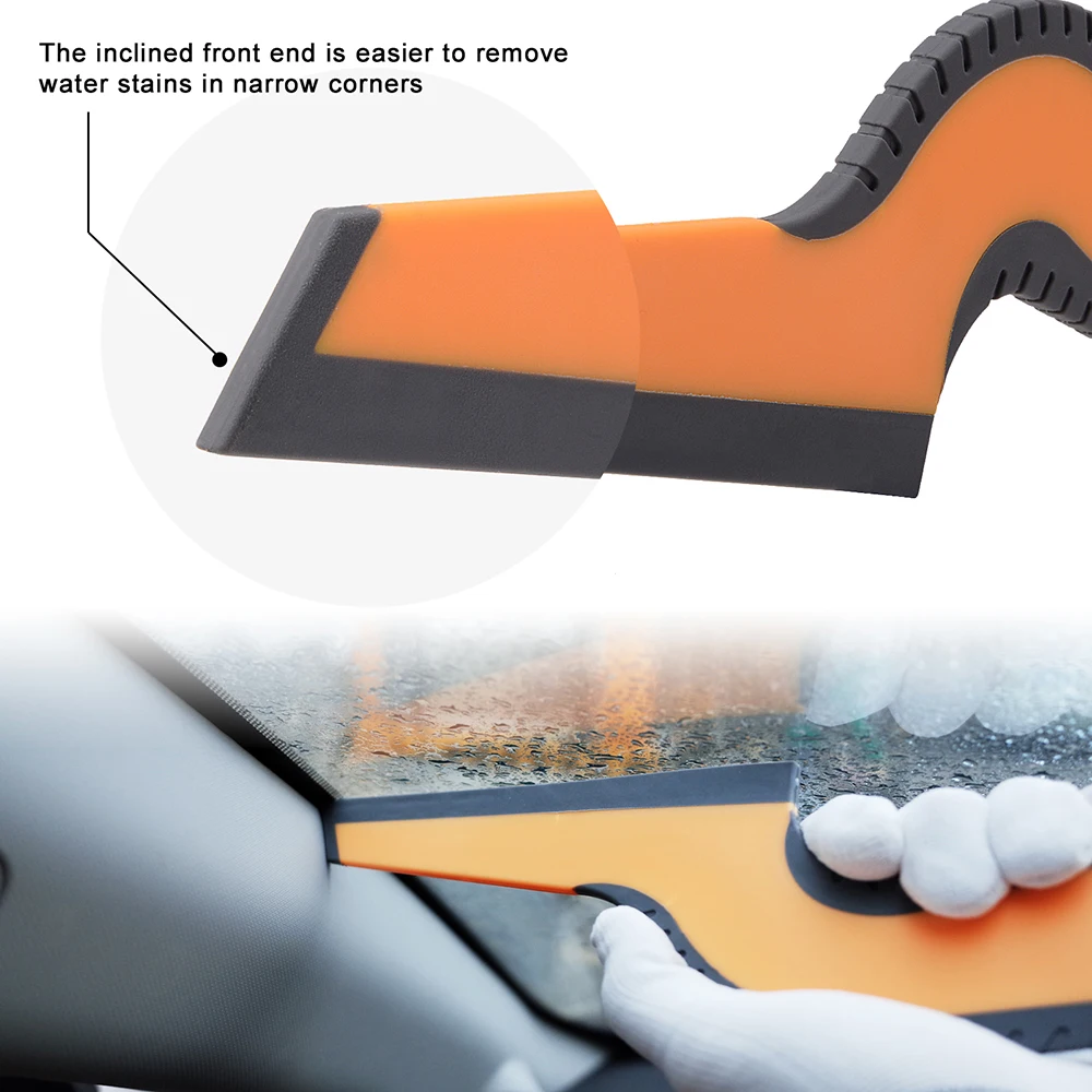 FOSHIO Rubber Scraper for Window Tinting Carbon Fiber Vinyl Windshield Handle Water Wiper Squeegee Car Wrapping Application Tool