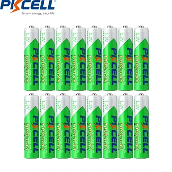 

16PC PKCELL 1.2V aaa NIMH 1000mah aaa rechargeable battery low self discharging batteries pilas recargable AAA battery