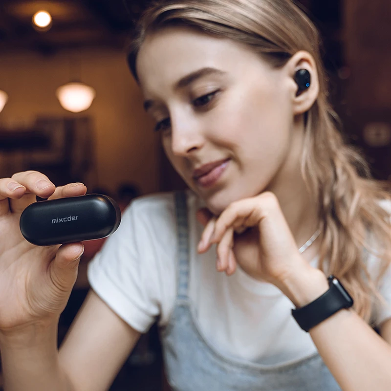 Mixcder T1 Bluetooth наушники TWS V5.0 беспроводные CVC8.0 шумоподавление Спортивная гарнитура