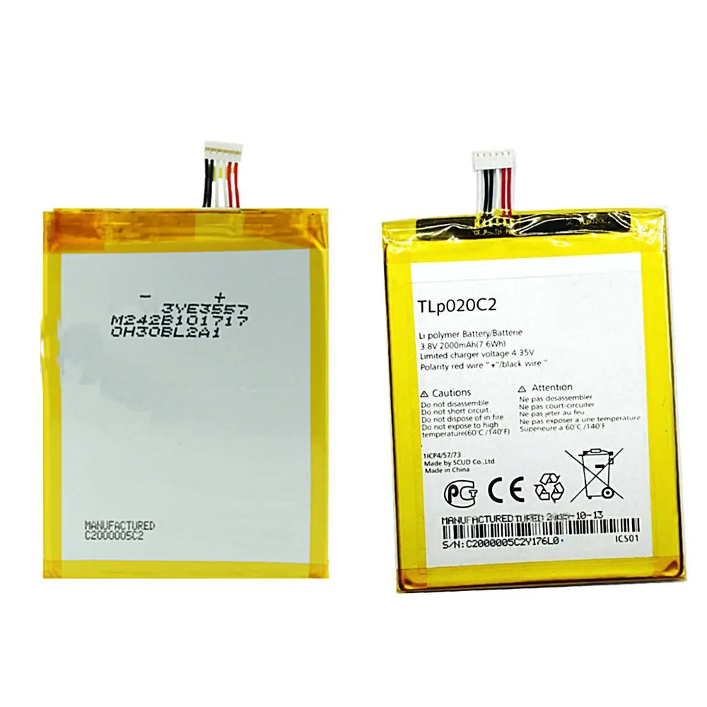 Оригинальный аккумулятор TLP020C2 2000 мАч 3 8 Вт-ч 6040 в для смартфонов Alcatel Idol x1s 6034R S950 x