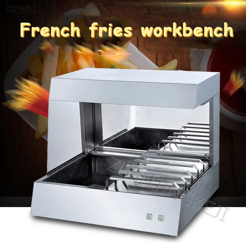BS-8 Commercial Fries Workstation Desktop Stainless Steel Fries Sub-package Insulation Display Fries Cabinet Fries Workbench BS-8 Commercial Fries Workstation Desktop Stainless Steel Fries Sub-package Insulation Display Fries Cabinet Fries Workbench
