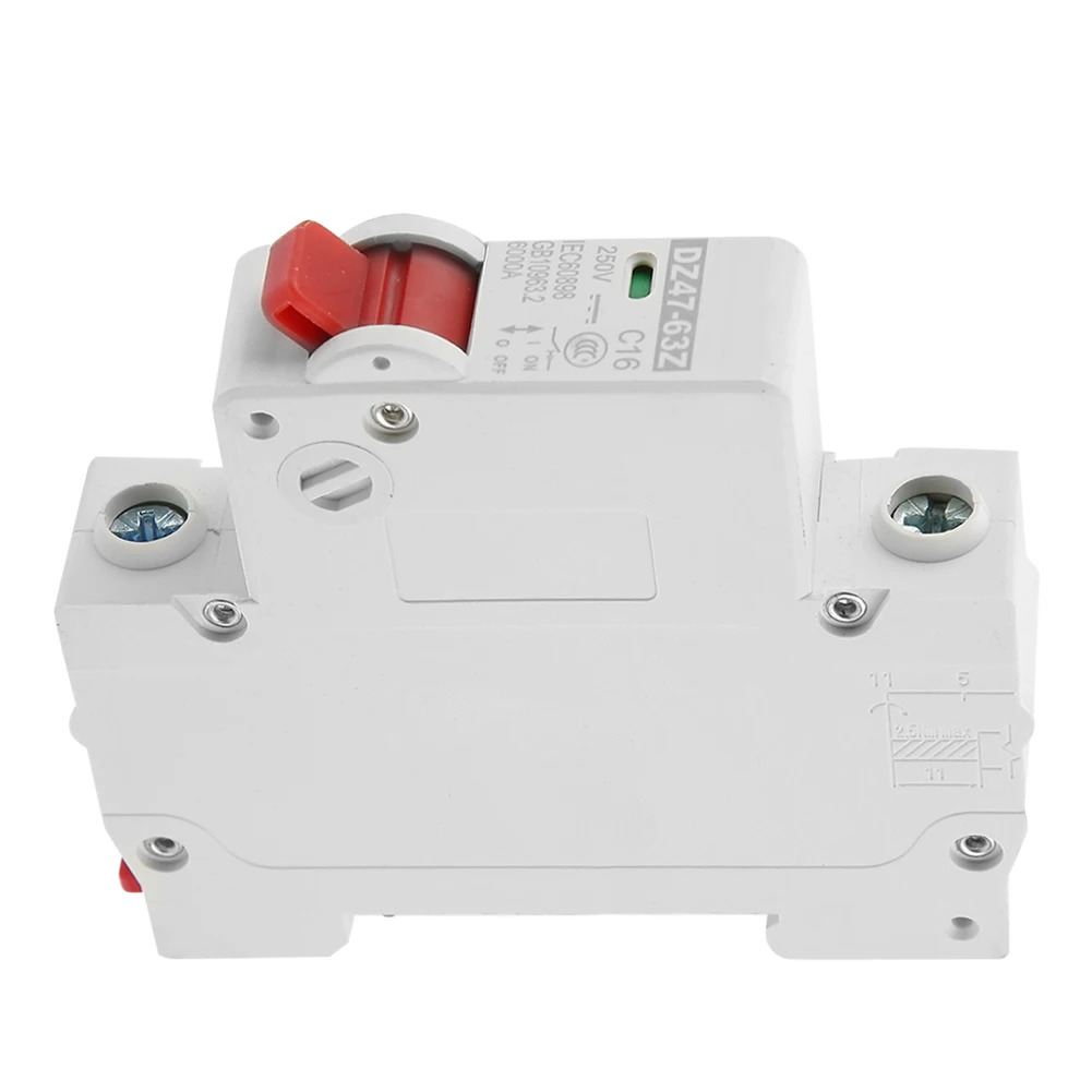 DZ47-63Z-1P 16A DC Миниатюрный автоматический выключатель защита от утечки воздушный переключатель фотоэлектрический DC Миниатюрный автоматический выключатель