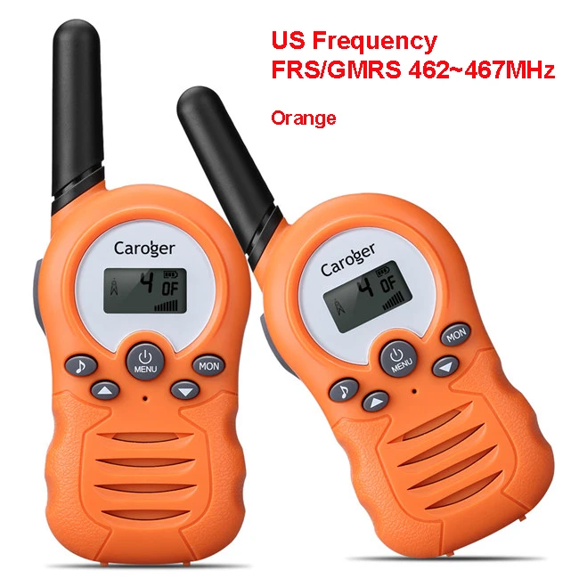 Caroger 22 канала 2 шт. рации FRS/GMRS 462/467 МГц двухстороннее радио 2 миль диапазон портативное устройство для переговоров камуфляж - Цвет: US Orange