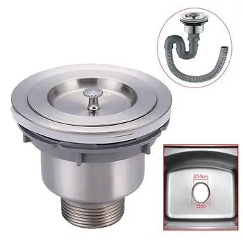 

1pc Stainless Steel ABS Sink Kitchen Sink Strainer Stopper Bathroom Hair Catcher Waste Plug Drains Strainers Kitchen
