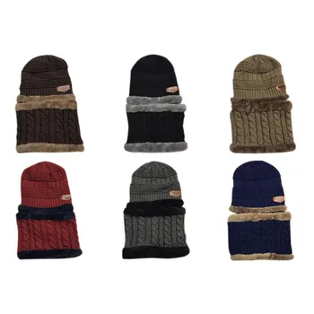 

2019 Baby Winter Warmer Scarf Solid Print Hat Infant Collar Scarves Neckerchief Headwear Set