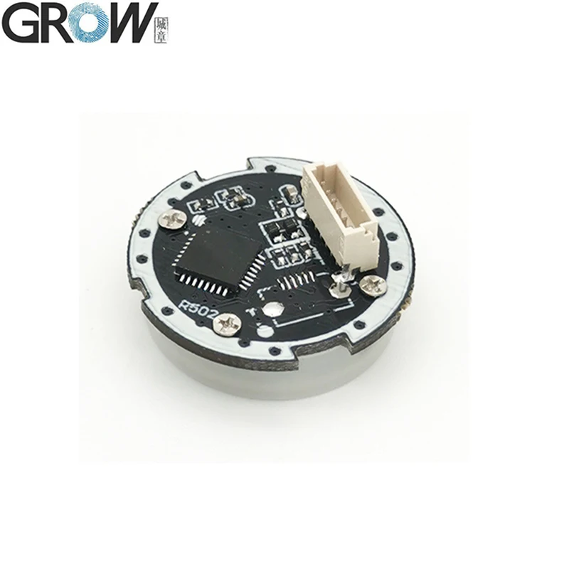 Groeien R502-A Rgb Led Controle Kleine Dunne Circulaire DC3.3V MX1.0-6pin Capacitieve Vingerafdruk Module Sensor Scanner