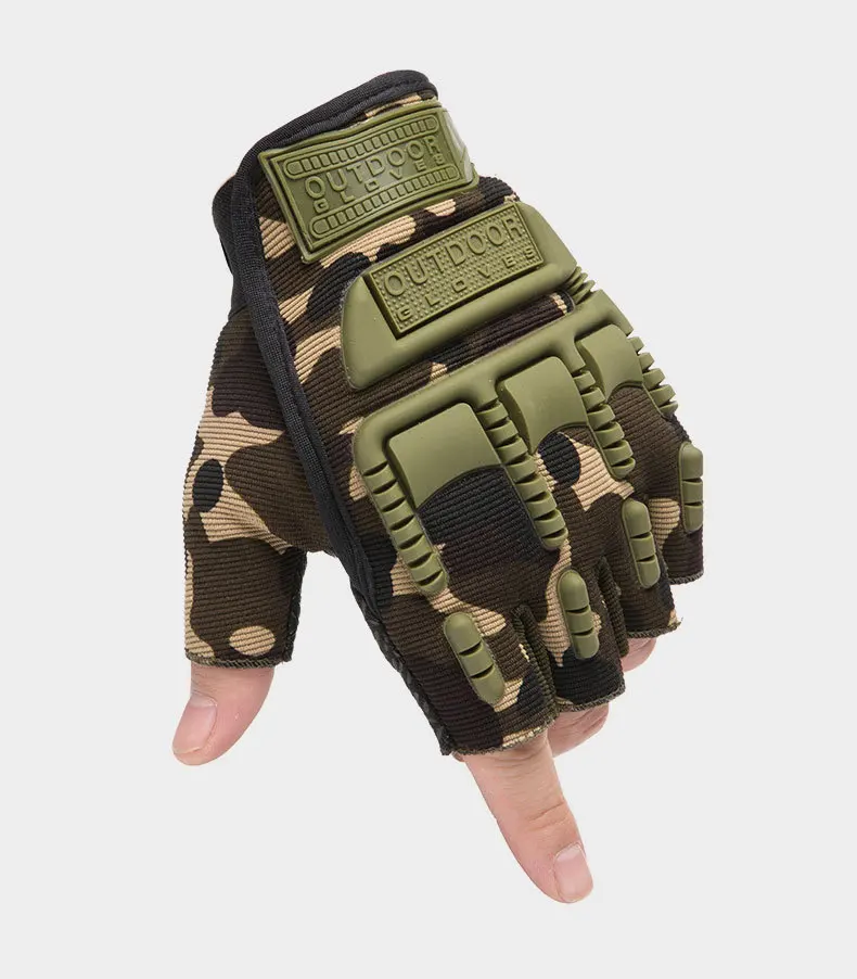 Тактические Военные перчатки армии Пейнтбол Стрельба страйкбол боевой велосипед Резиновая Защитная противоскользящая половина/полный палец перчатки