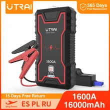 

UTRAI Jump Starter 16000mAh Car Booster Jstar Zero Power Bank Battery Car Starter Auto Starting Device Charger Emergency Battery