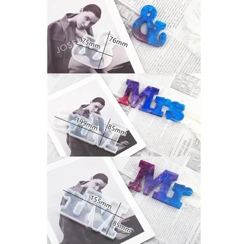 

3 Pack Handmade Alphabet Mr & Mrs Letter Resin Molds Kit Mr & Mrs Couple Epoxy Resin Casting Molds Art Craft Tools