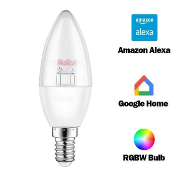 

Smart Light WiFi Bulb Dimmable Multicolor E27/E14/B22/E26 Innovative LED Lamp Compatible with Alexa and Google Assistant Home