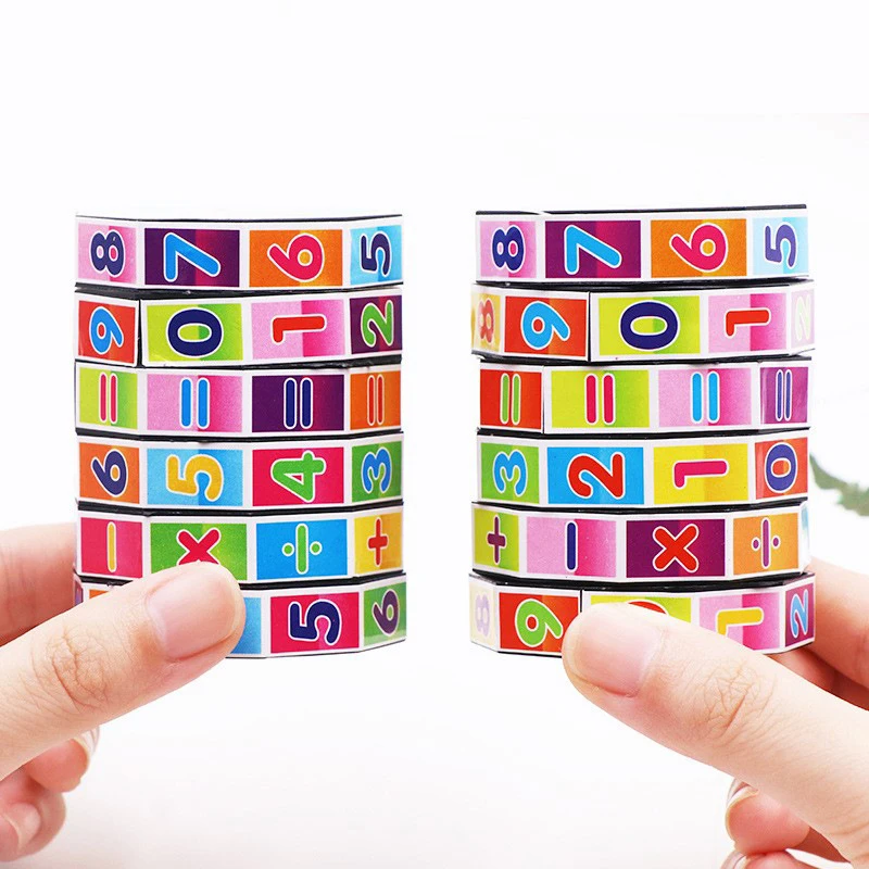 Обучающие математические игрушки Монтессори обучающие материалы головоломка куб для детей количество обучающие средства Веселые рассчитать игры