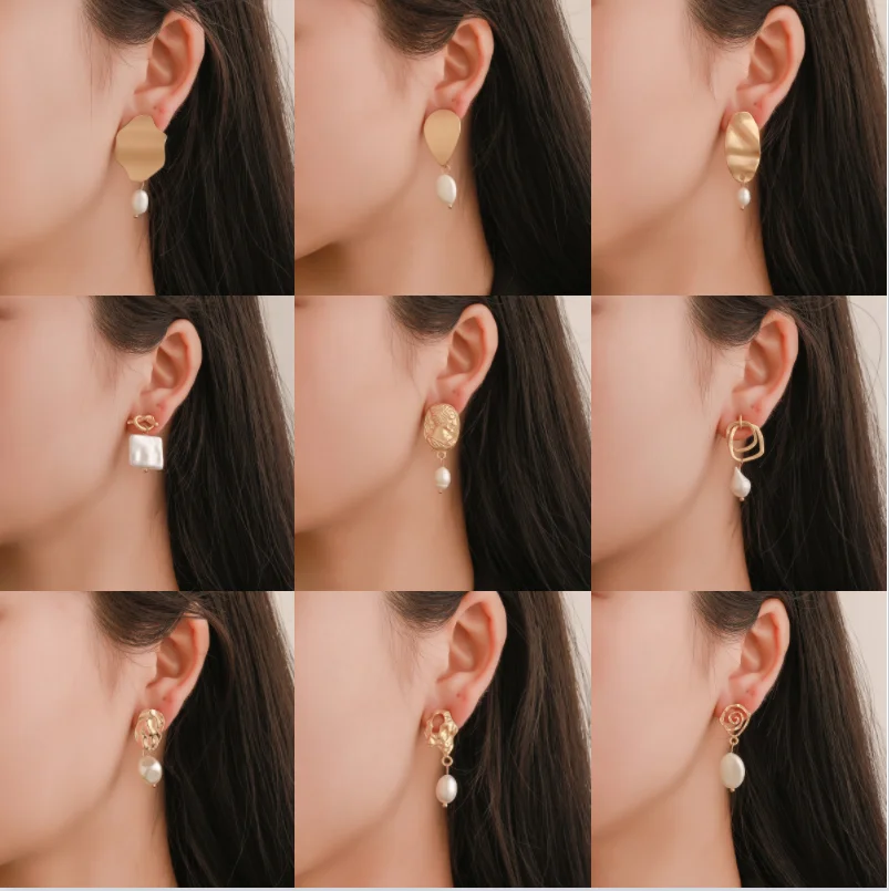 New Korean Statement Drop Earrings For Women Fashion Vintage Geometric Dangle Earrings 2020 Kolczyki Female Jewelry