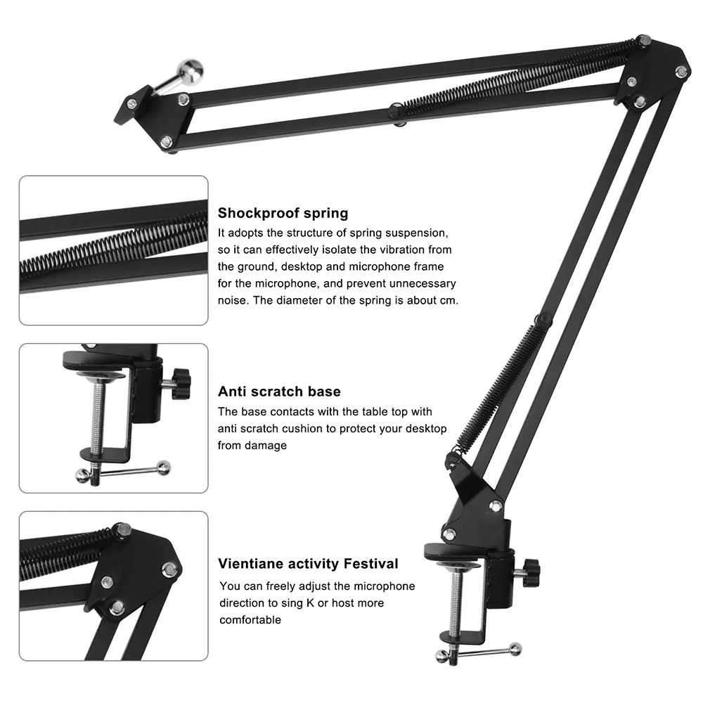 Long arm holder Tripod Table Stand Photography Adjustable With Phone Holder For Tiktok Selfie