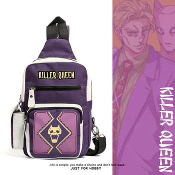 

New JoJo Bizarre Adventure Kira Yoshikage Cosplay Prop Killer Queen Backpack Teens School Rucksack Crossbody Bag Shoulder Bags