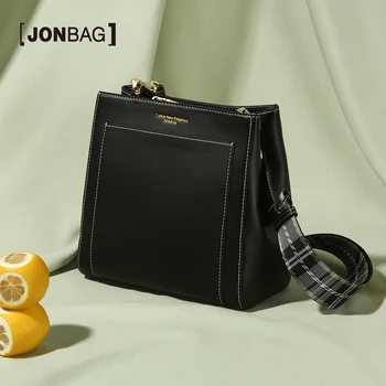 

JONBAG Ins wind bag female shoulder bag large capacity college students class wideband Messenger bag 2020 new wave