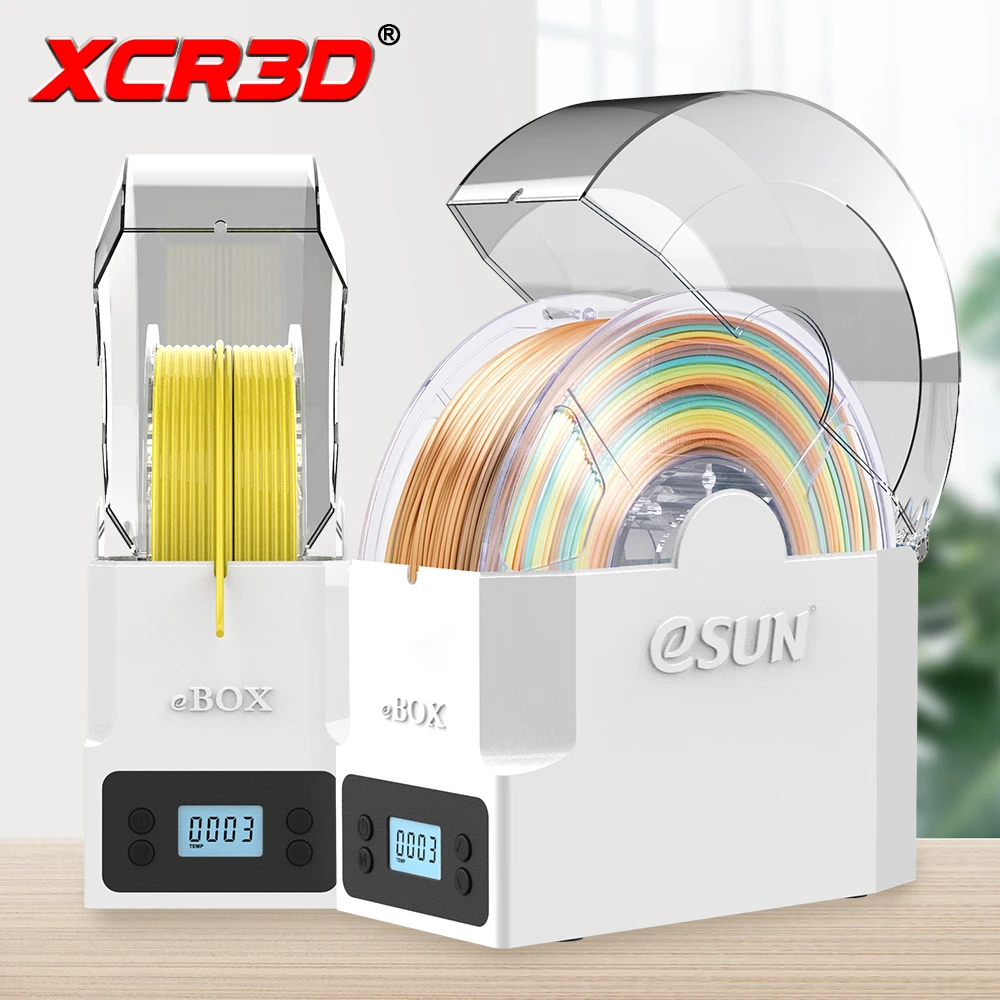 XCR3D 3D Filament Dryer Box Drying Filaments Storage eSUN eBOX Lite Keeping Filament Dry Holder Free 3D Printer Printing Tools sunlu s1 3d printer filament dryer box filadryer drying filaments storage box keep filaments dry accurate temperature display