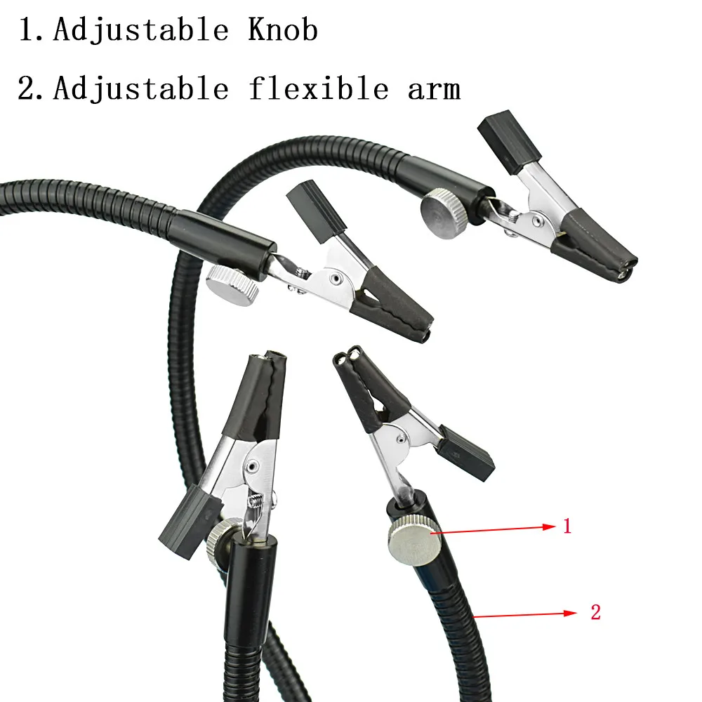 US $21.59 Toolour Soldering Station Holder Desk Clamp Pcb Alligator Clip Multi Soldering Helping Hand Third Hand Tool For Welding Repair