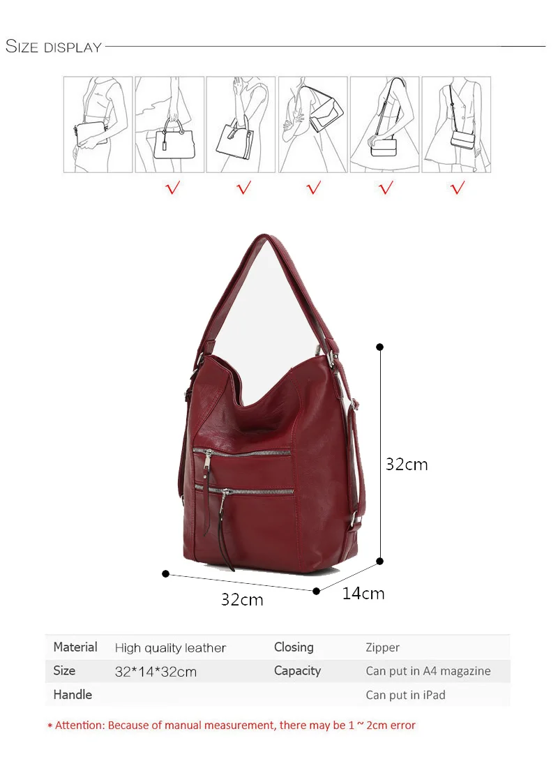 Роскошные женские сумки с несколькими карманами, женские сумки, дизайнерские сумки с высокой емкостью, мягкие кожаные женские сумки на плечо, Модный женский саквояж