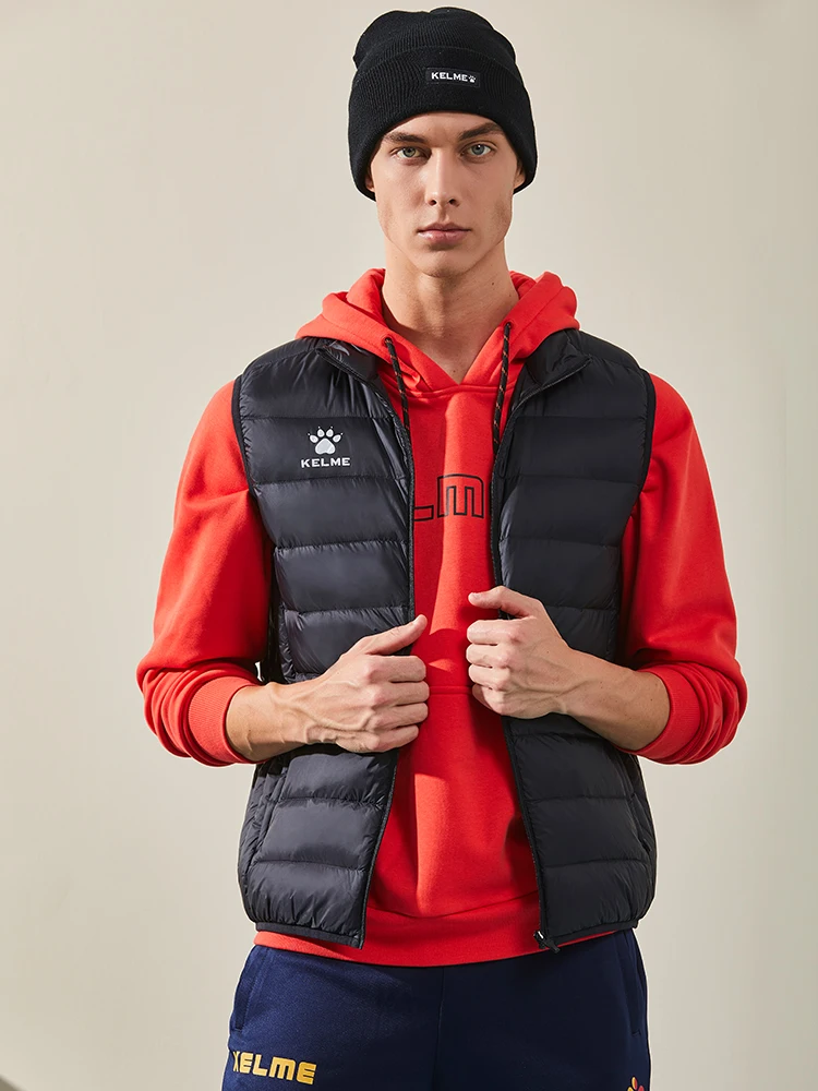 KELME мужская зимняя куртка спортивный жилет верхняя одежда хлопок тренировочный