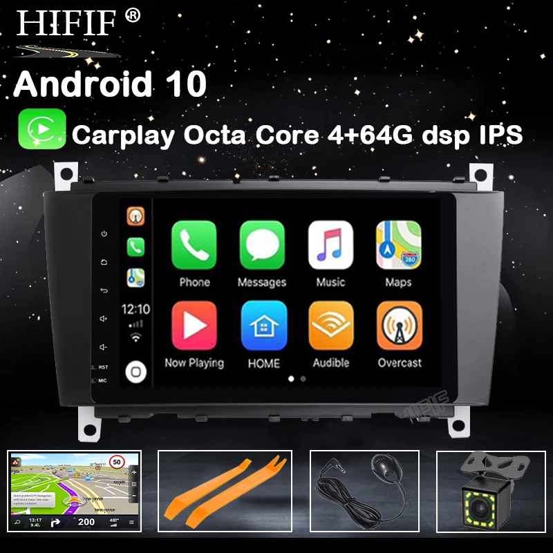 IPS Octa Core 4GB RAM Android 10 автомобильный радиоплеер радио для Mercedes Benz C CLK CLS CLC Class W203 W209 W219