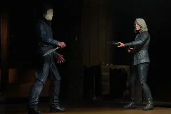 

18cm NECA Halloween 2 Laurie Strode Michael Myers Horror Model PVC Action Figure Toy