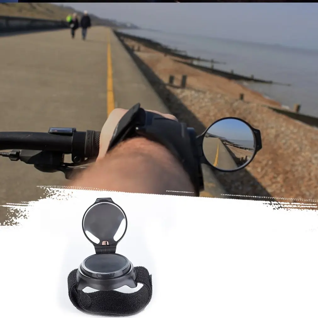 

Bike Mirror Bicycle Back Mirror Cycling 360 degree Rotate Arm Wrist Strap Rear View Bike Accessories