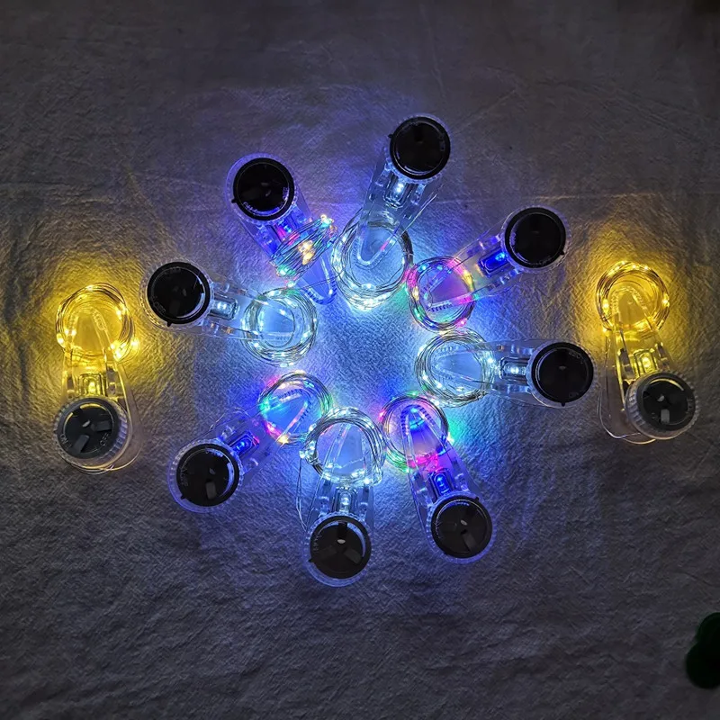 

LED Photo Clip Light String Button Battery Power Fairy Garland Curtain Photo Clip Lights String Christmas Wedding Decor