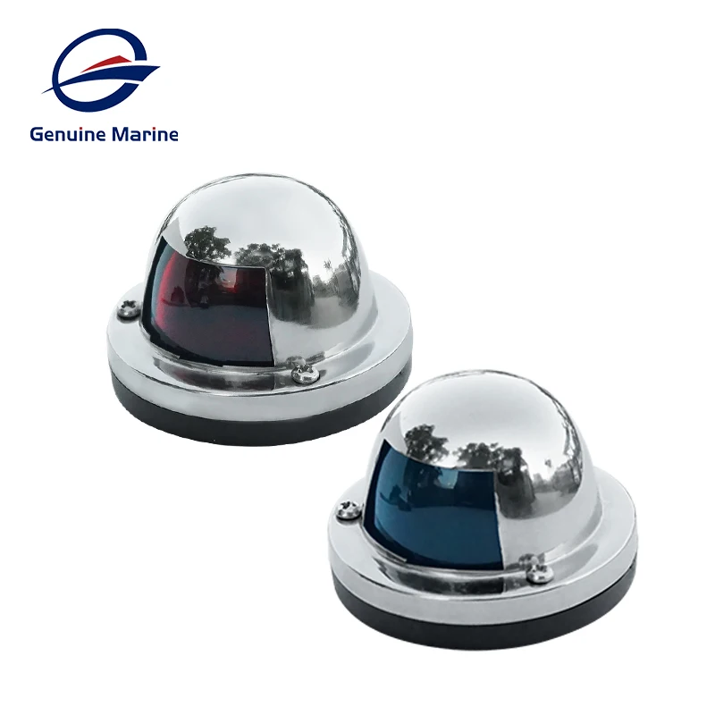 

2pcs 12V 8w Stainless Steel Red Green Bow LED Navigation Lights Boat Marine Indicator Spot Light Marine Boat Yacht Sailing Light
