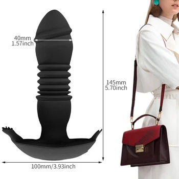 Remote Control Telescopic Dildo Vibrator Anal Plug Butt Plug Prostate Stimulator Female Masturbator Erotic Sex Toys for Couple 6