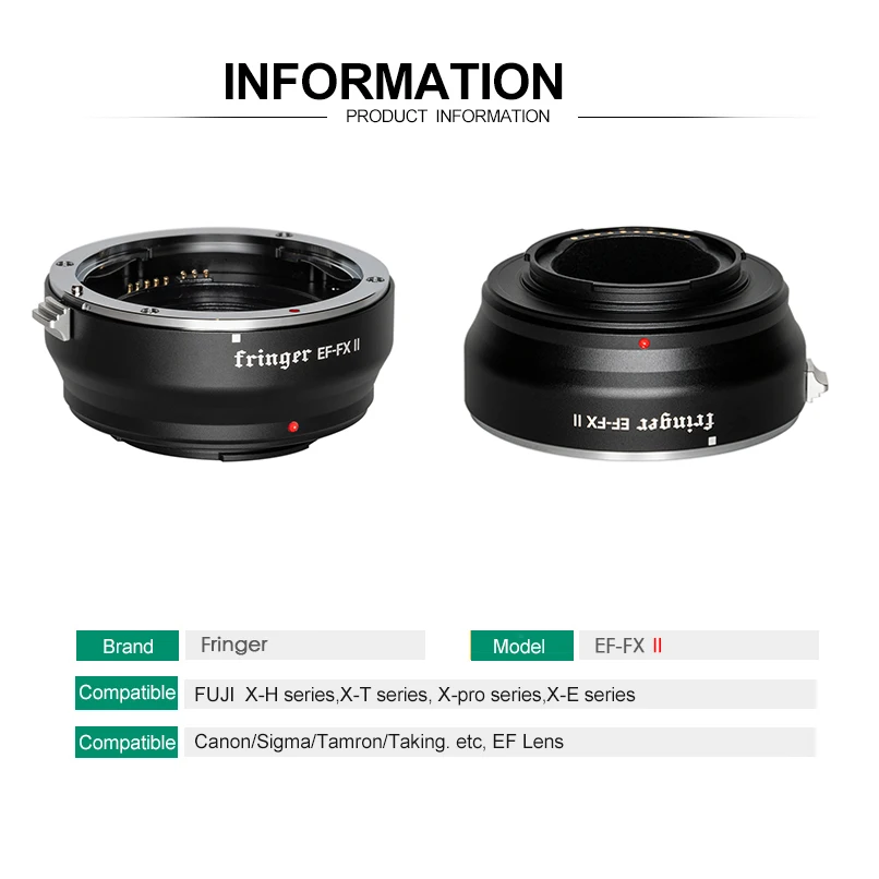 Fringer EF-FX II Auto focus Adapter For EF Lens To for Fringer EF-FX II Auto focus Adapter For EF Lens To for