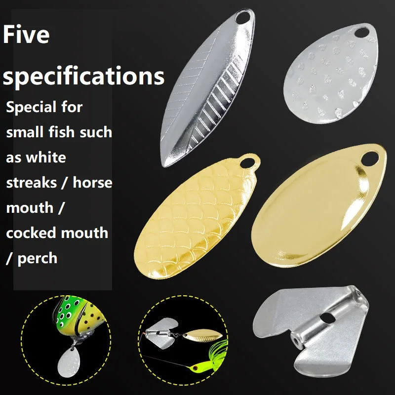 5-10pcs/lot Water drop noise piece DIY Minnow VIB Popper Bearded man  Fishing Lure Willow Blades Sequin Noise Spoon Spinner