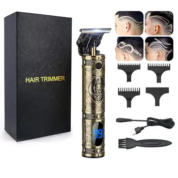 

Professional cordless hair trimmer zero gapped 0 mm T blade hair salon clippers for men barber haircut USB rechargeable machine