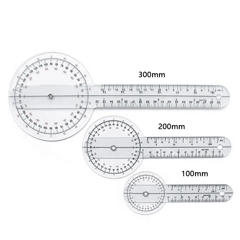 

3Pcs/Set Spinals Goniometer Protractors Userful Multi-Ruler Goniometer Angle Medical Spinal Ruler 360 Degree 180 Degree
