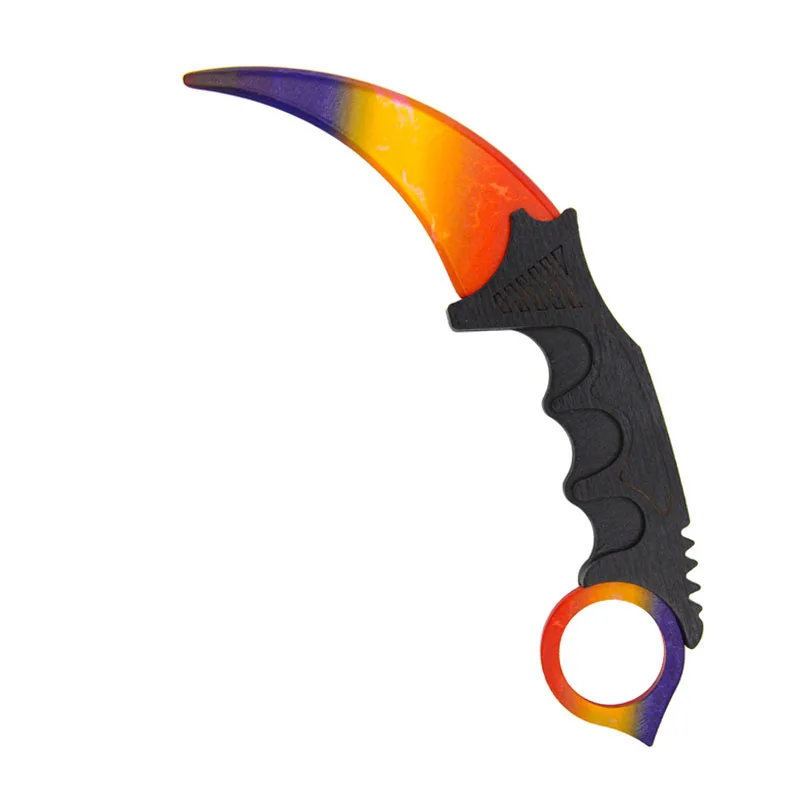 Toy weapon Geekroom wooden knife kerambit cs go children's weapons a toys for boy gift Marble gradient the dagger children claw counter strike