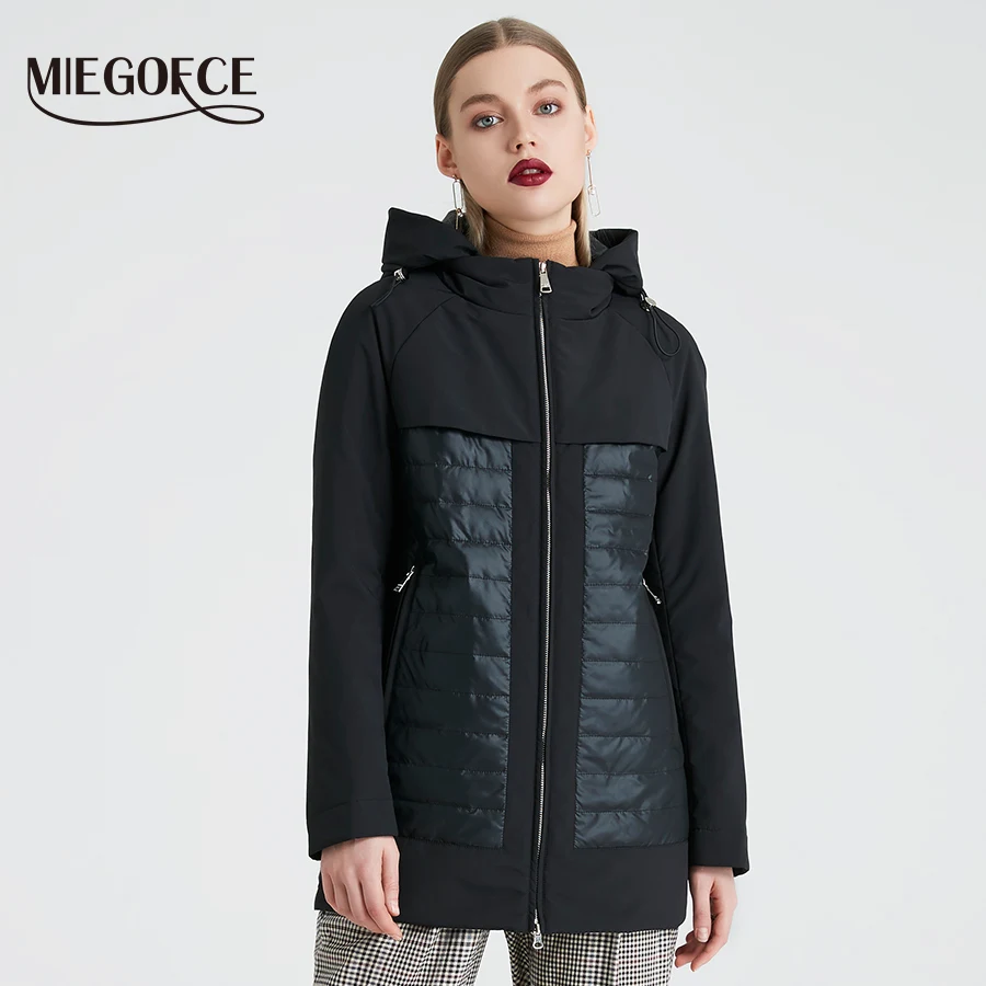 MIEGOFCE New Fashion Collection Spring Autumn Women's Short Jacket With A Hood Windproof Insulated European Style Coat