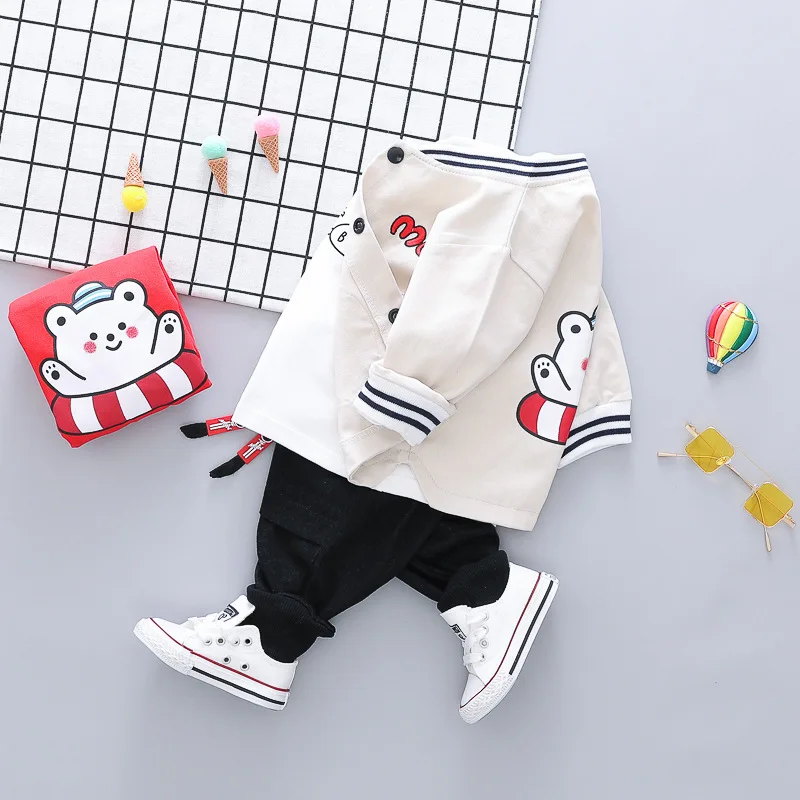 

CHILDREN'S Three-piece Suit BOY'S Autumn Clothing 2019 Spring And Autumn New Style Baby Handsome Clothes for Babies BOY'S Cartoo