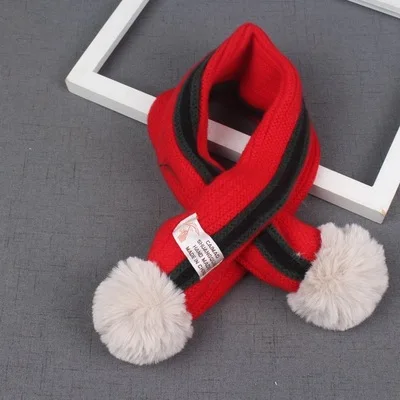 

Winter warm Scarf for Boy Girls Scarves Baby Imitation kintted wool Scarf with Pompom Neck Warmers Children Gift 11 colors