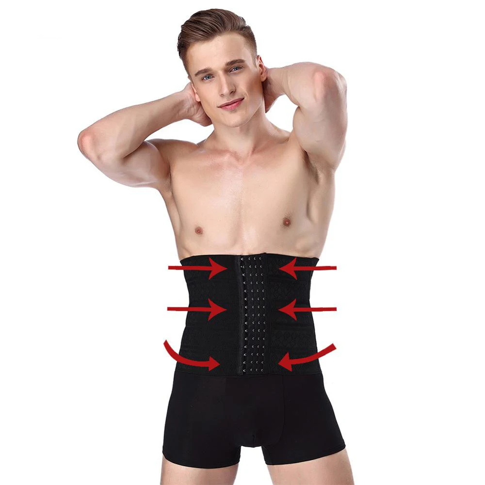 

Men Corset Modeling Straps Waist Trainer Slimming Belt Belly Corset Man Body Shaper Fitness Sweat Belt Sauna Suit Cincher Strap