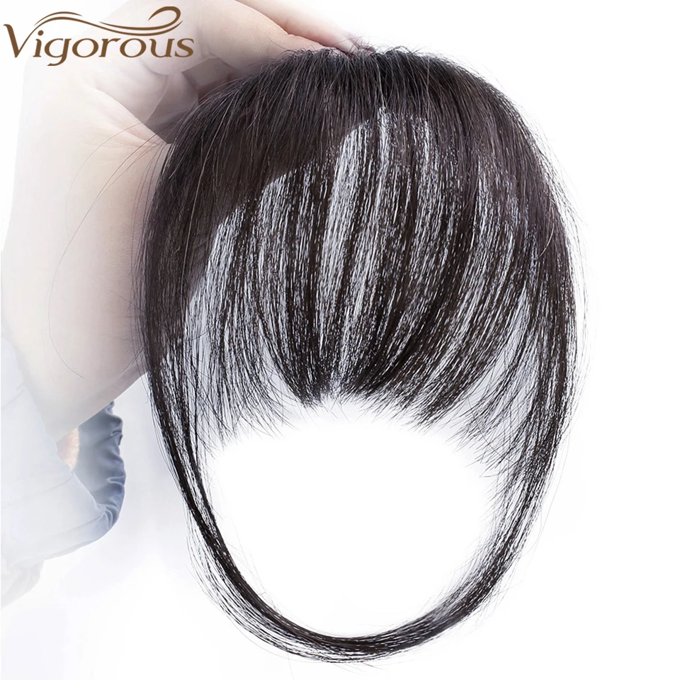 Hairpiece Fake-Bangs Clip-In Synthetic Women Vigorous for Girls