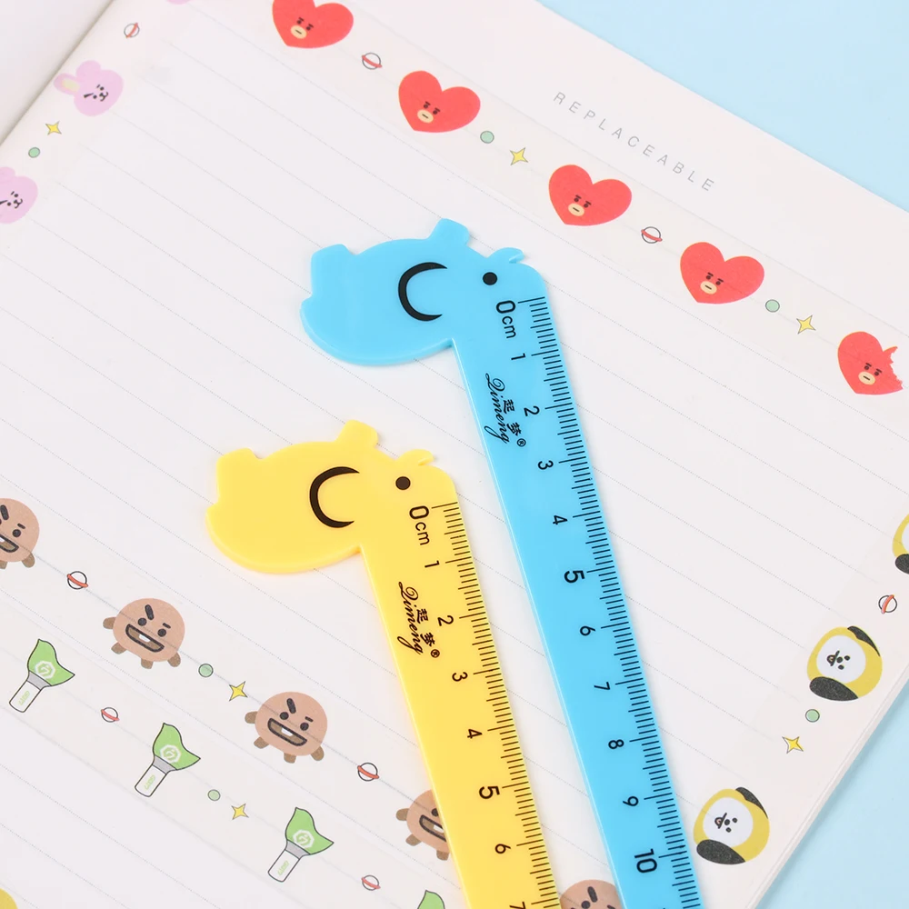 3 шт. линейки Жираф студенческие призы школьные принадлежности оптом Канцтовары Милая Линейка в мультипликационном стиле 15 см креативные линейки животных